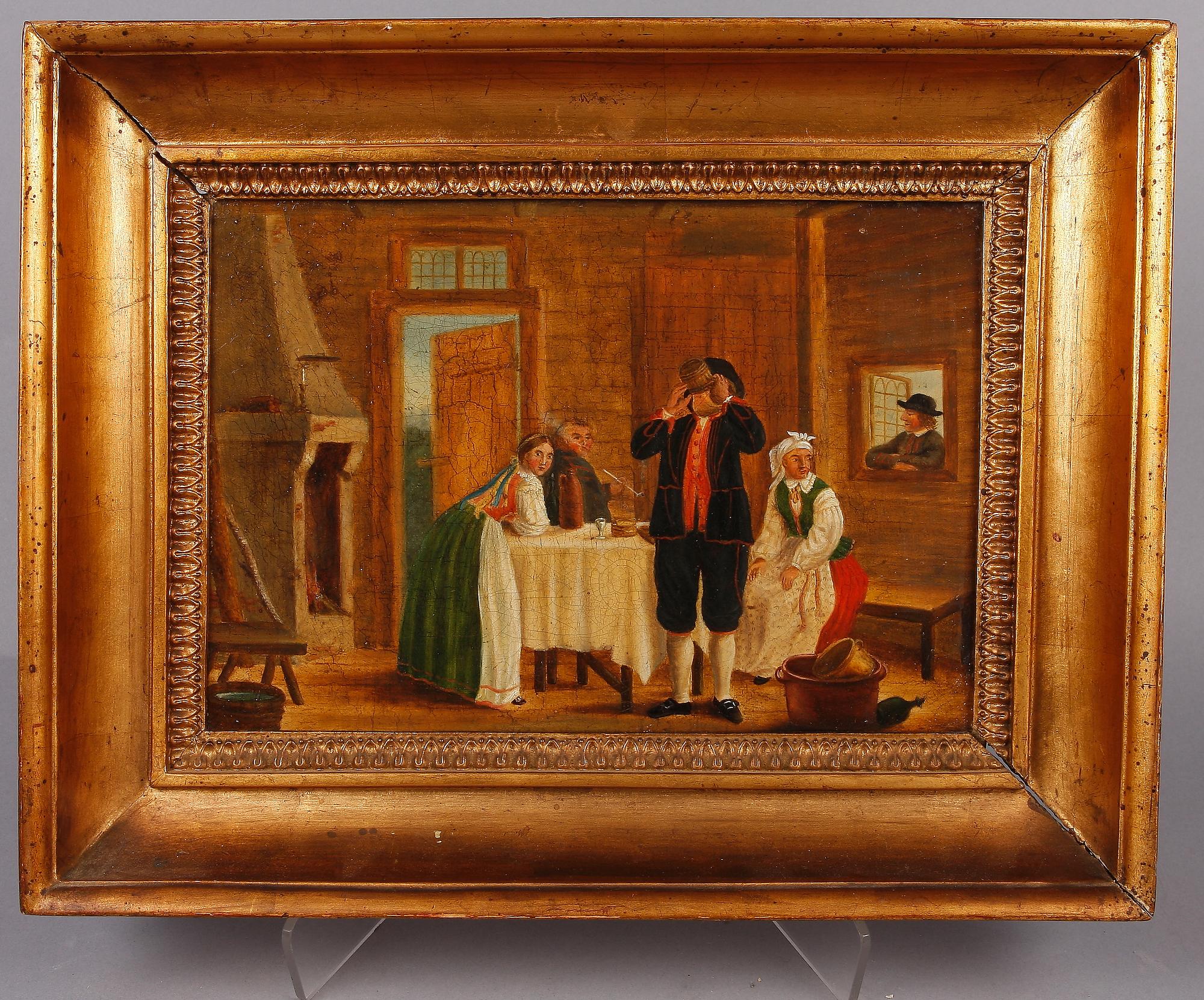 OKÄND KONSTNÄR, olja på duk, Sverige 1800-tal.