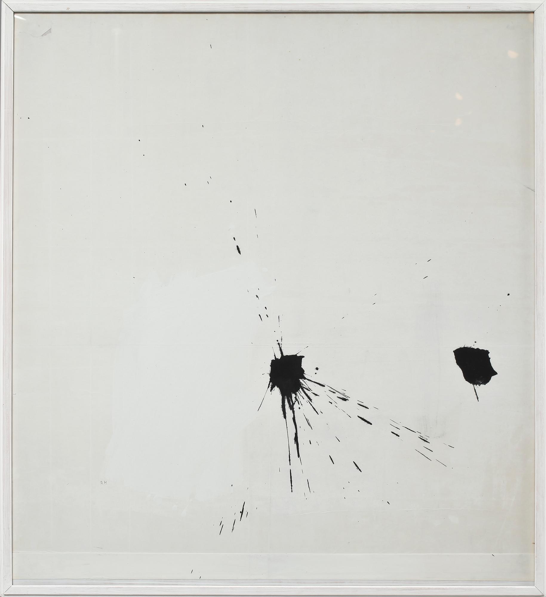 RUNE HAGBERG, blandteknik, monogramsign.