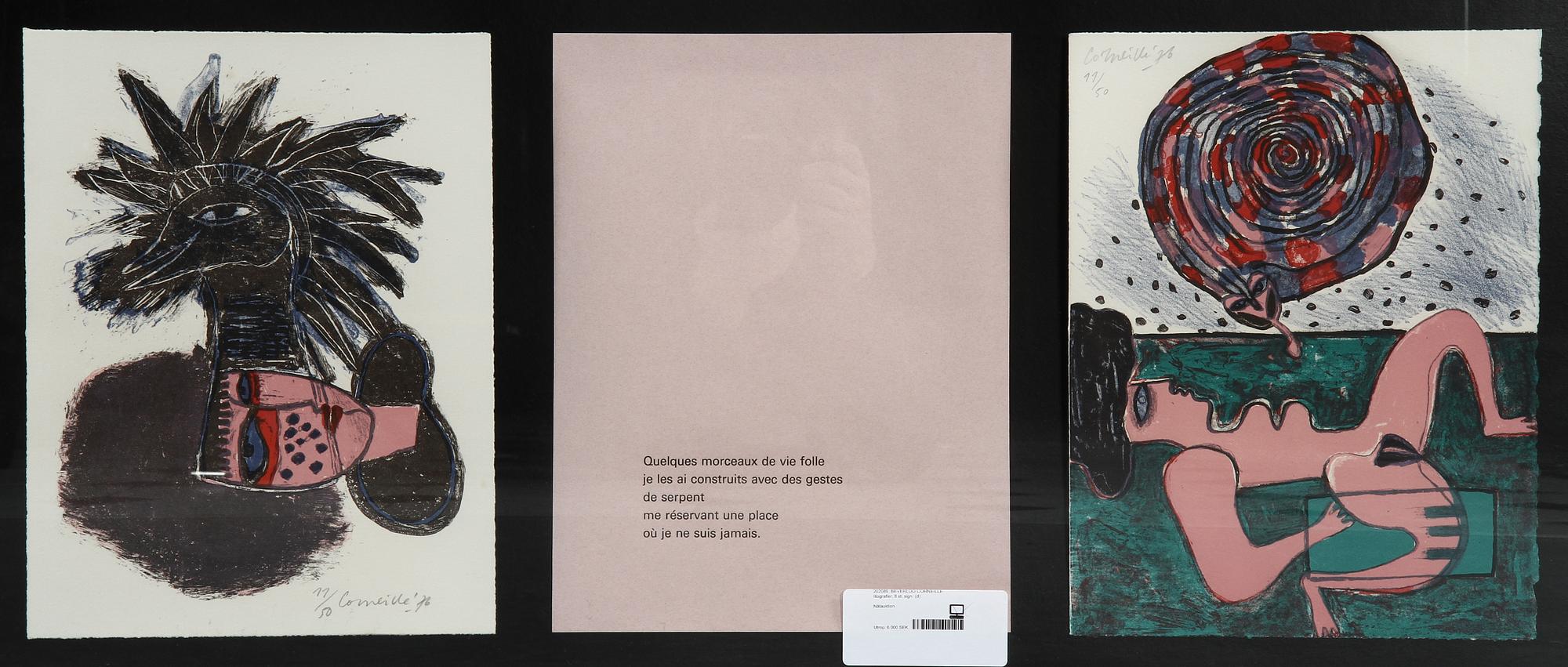BEVERLOO CORNEILLE, litografier, 8 st, sign o numr 11/50.