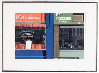 Richard Estes, silkscreen in colours, 1972, signed 58/75.