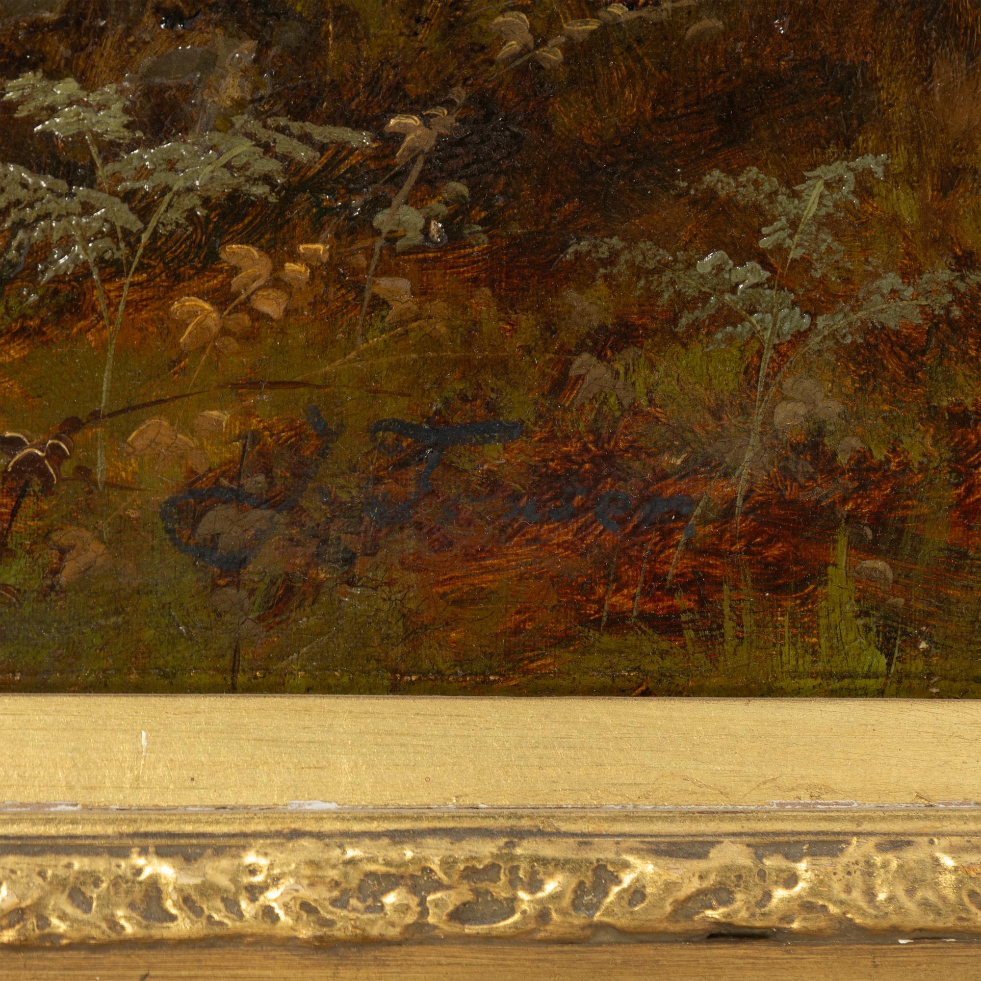 Unknown artist, England, 19th century. Landscape with figures.