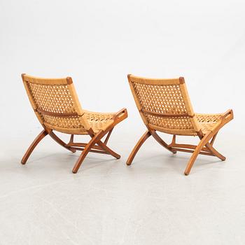 Chairs, a pair, Ebert Wels, folding chair, Yugoslavia 1960s.