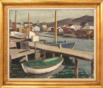 Ellis Wallin, oil on canvas signed and dated 35.