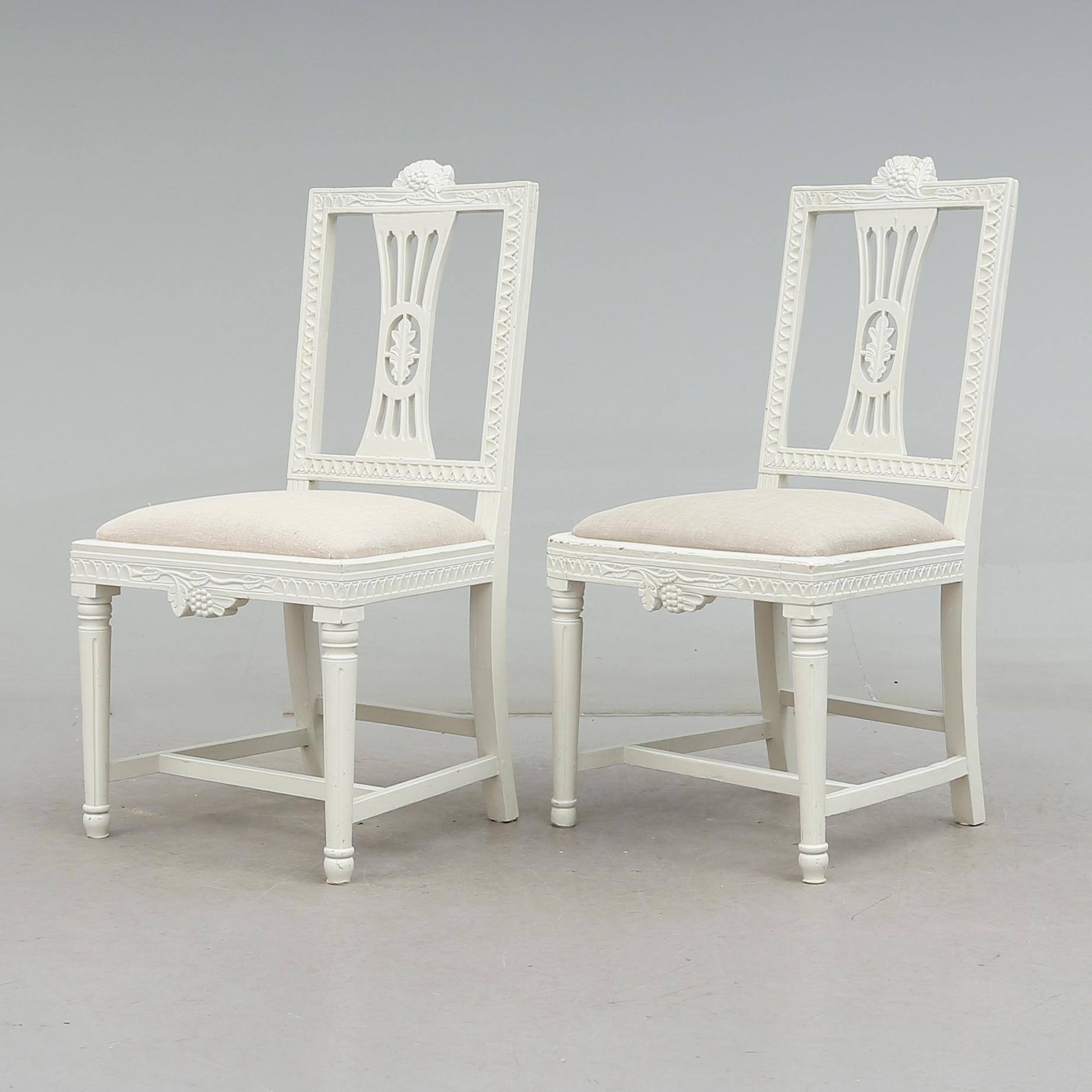 STOLAR, 1 par, gustavianska, omkring år 1800.