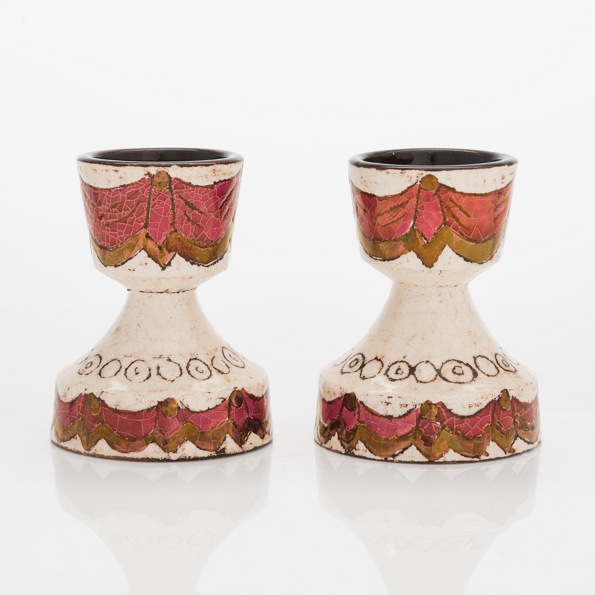 Birger Kaipiainen, munakuppipari, kivitavaraa, signeerattu Kaipiainen.