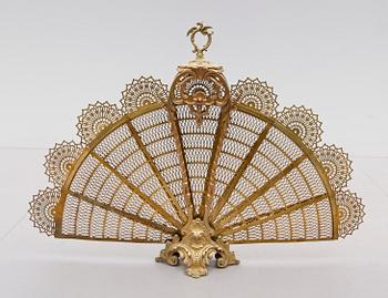 BRASSKYDD, mässing, Louis XIV-stil, Frankrike, 1800-tal.