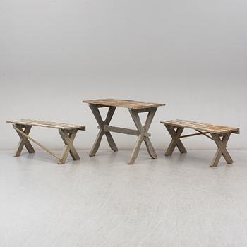 TRÄDGÅRDSGRUPP, 3 delar, 1900-talets första hälft.