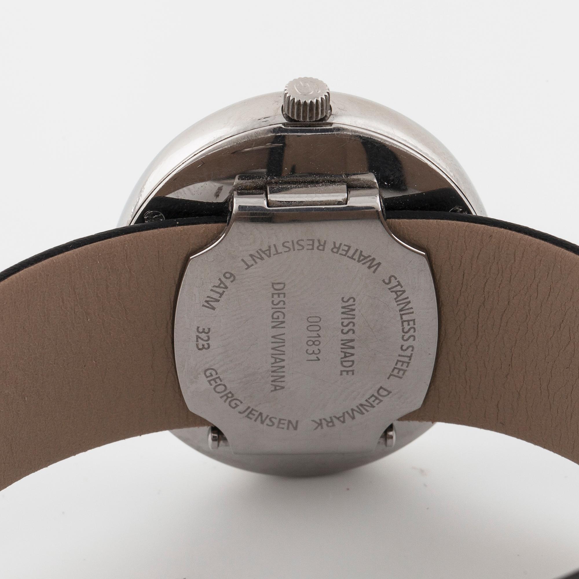 GEORG JENSEN, armbandsur, "Vivianna oval", design Vivianna Torun Bülow-Hübe, 32x24 mm.