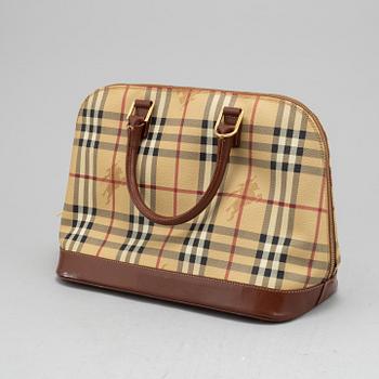 Burberry, a handbag and wallet.