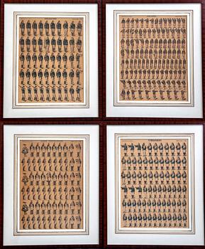 Pellerin litografiska tryck 5 st Frankrike 1800-talets slut.