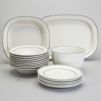 MATSERVIS, stengods, 31 delar, "Birka" Stig Lindberg för Gustavsberg.