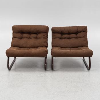 Gillis Lundgren, a pair of 'Lucas' lounge chairs, IKEA, 1970's.