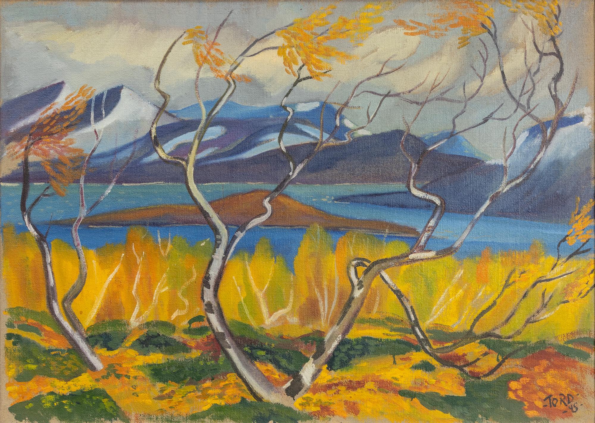 Tord Leander Engström, Mountain Landscape in Autumn Colours.