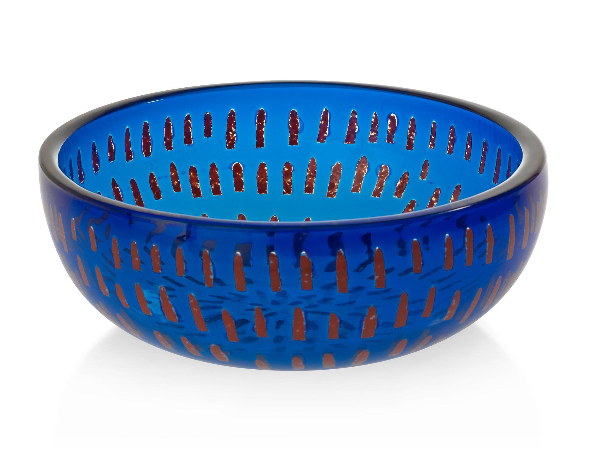 A Sven Palmqvist 'ravenna' glass bowl, Orrefors 1989.