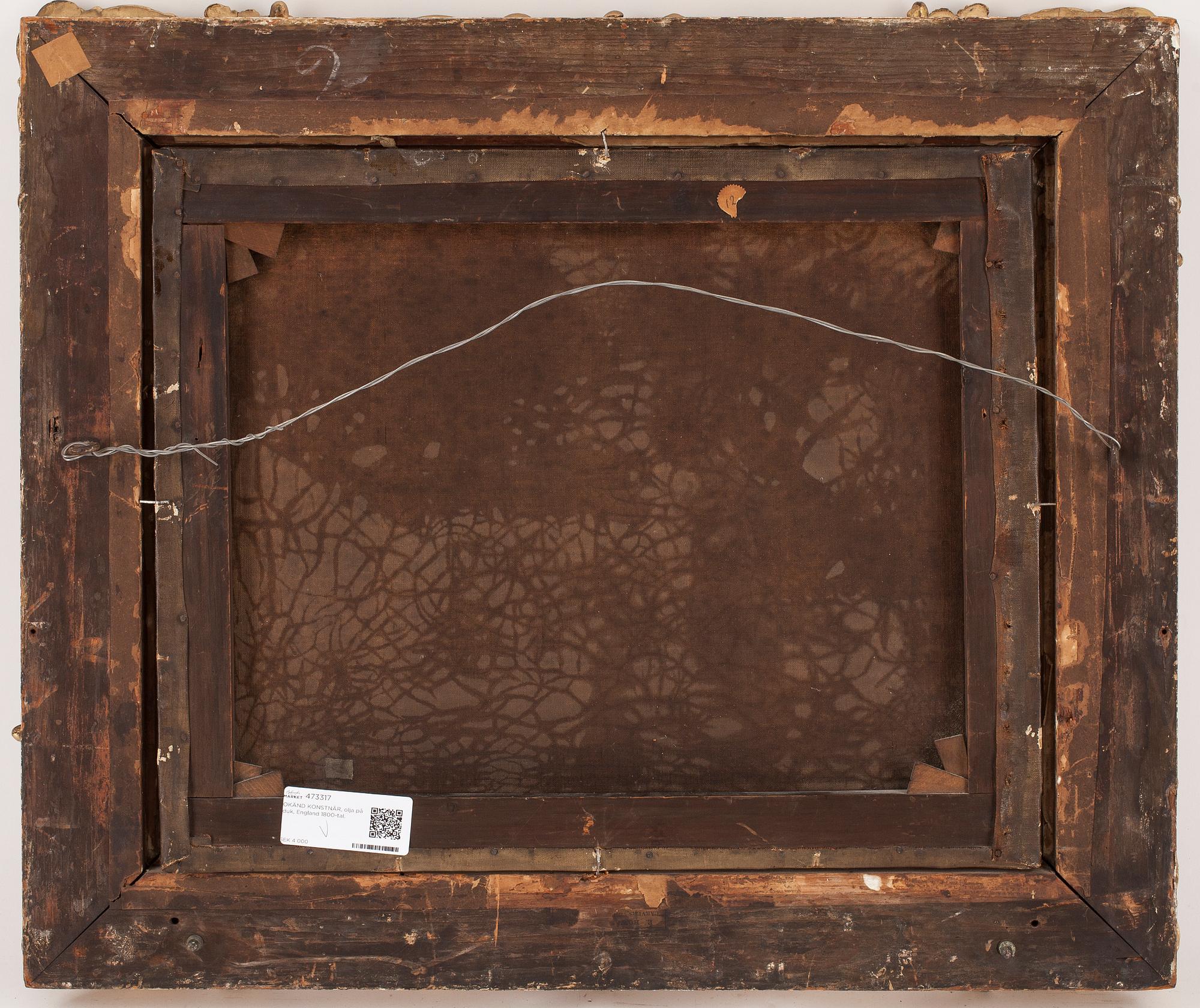 OKÄND KONSTNÄR, olja på duk, England 1800-tal.