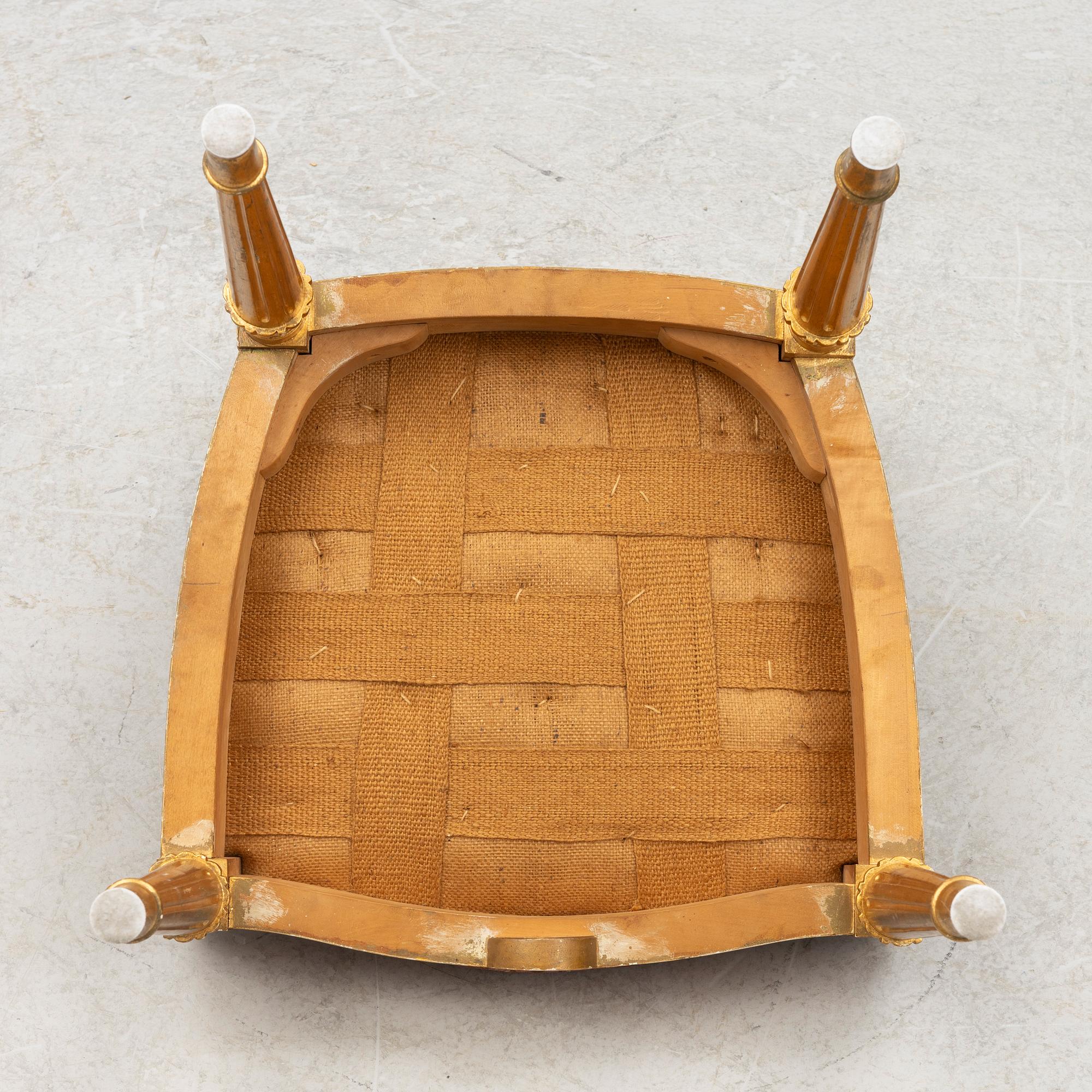 Four Gustavian style chairs, Sweden, first half of the 20th century.