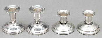 LJUSSTAKAR, 2 par, silver, bland annat K&EC, Göteborg, 1959.