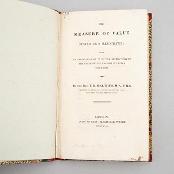 Malthus’ The Measure of Value, 1823.