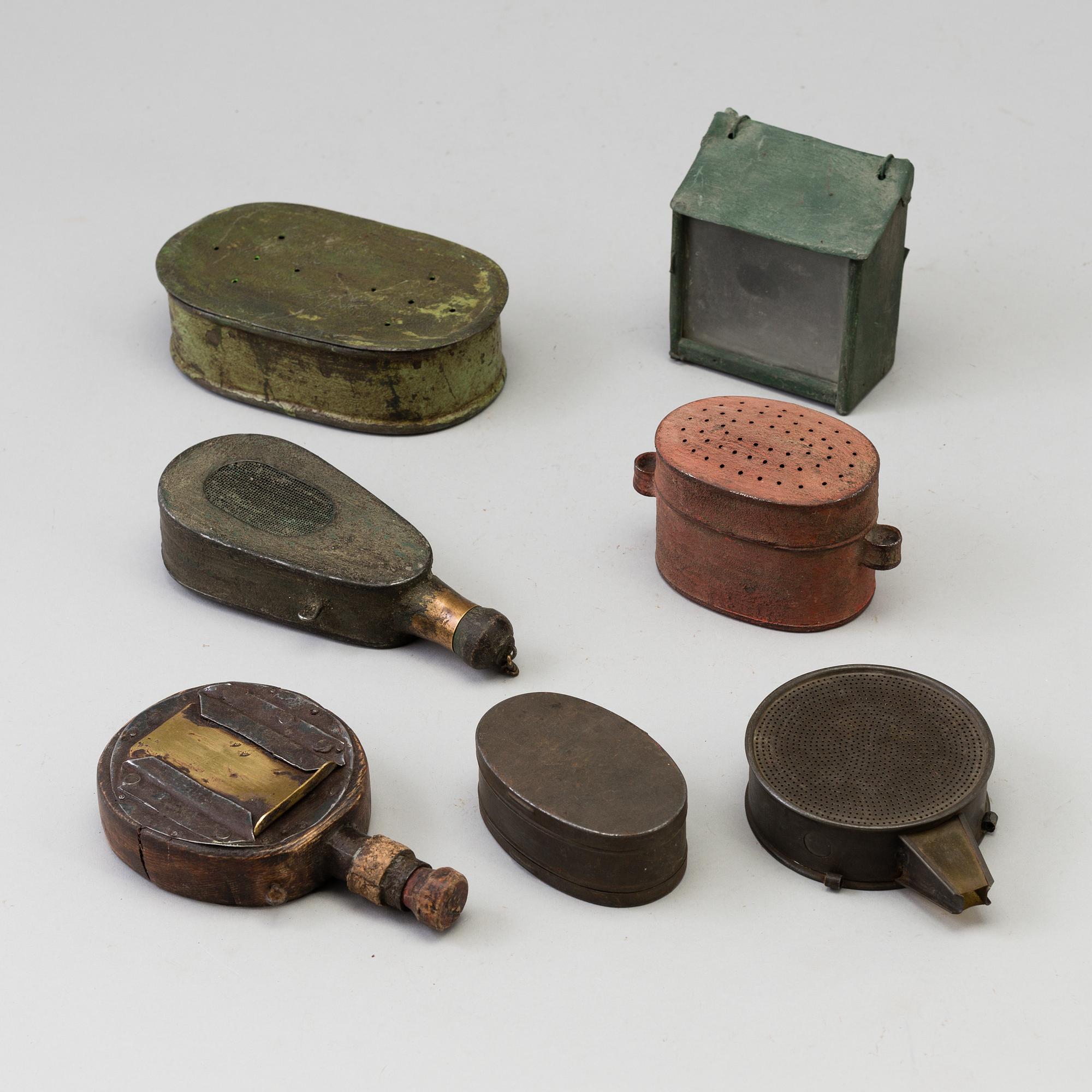 ASKAR FÖR FISKEAGN, 7 st, 1800-/1900-tal.