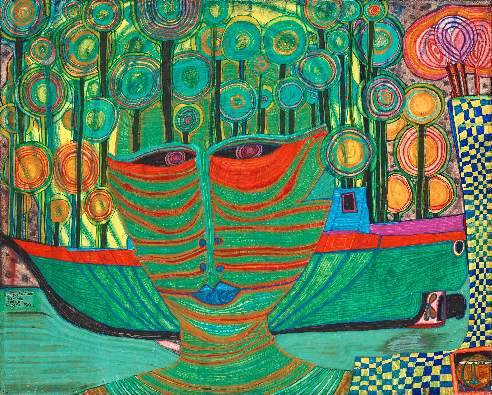Friedensreich Hundertwasser, "Columbus landet in Indien".