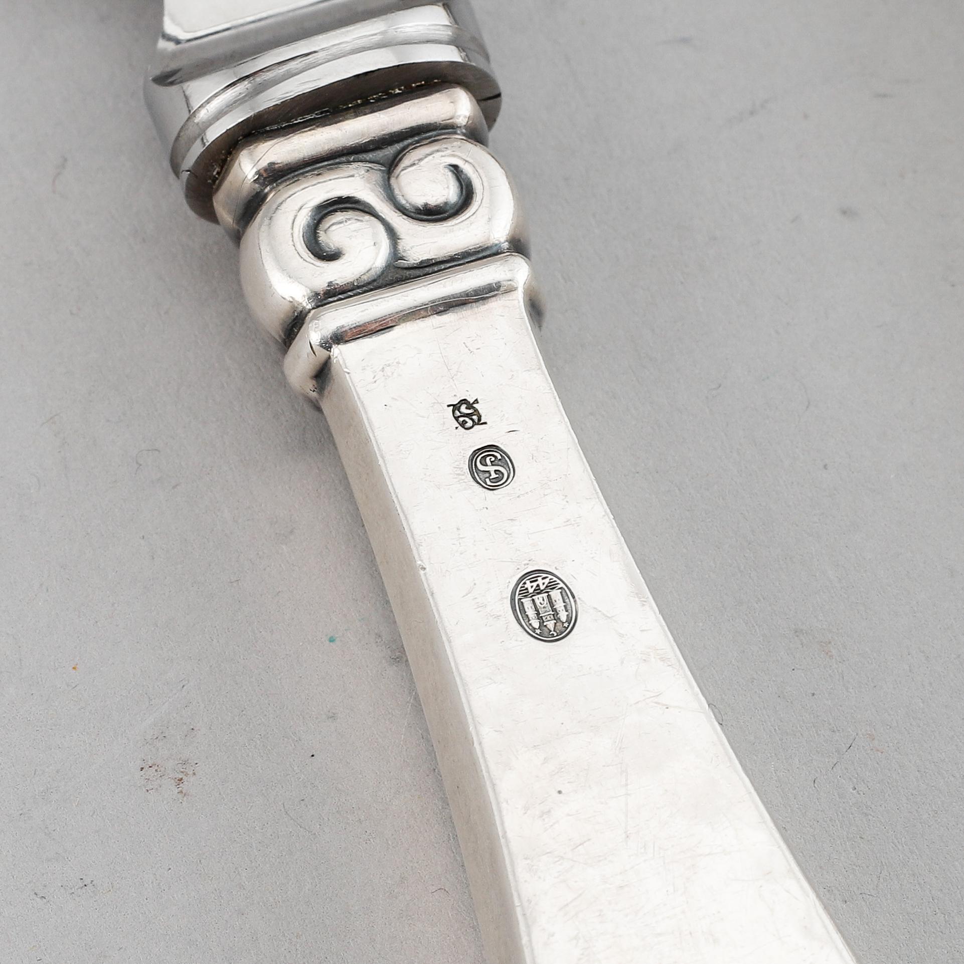 A danish silver cutlery (54 pcs).