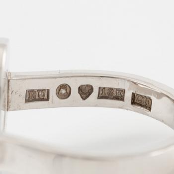 Rey Urban, ring, 18K white gold with brilliant-cut diamond 0.10 ct according to engraving. Stockholm 1977.