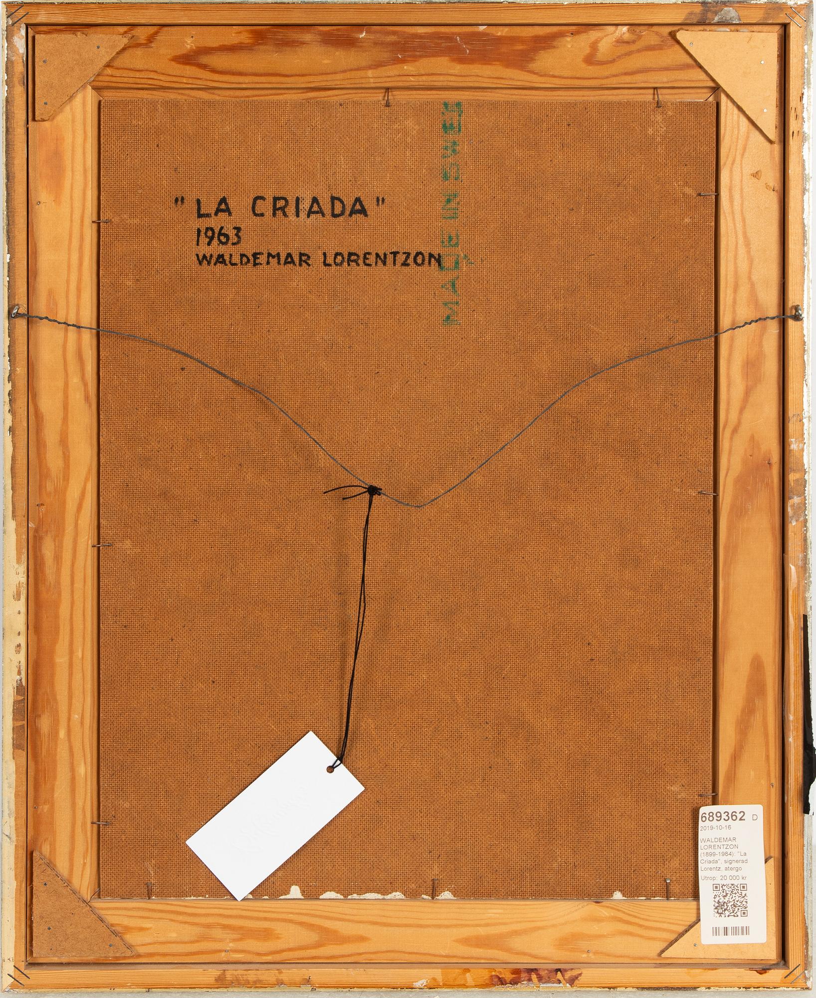 Waldemar Lorentzon, "La Criada".