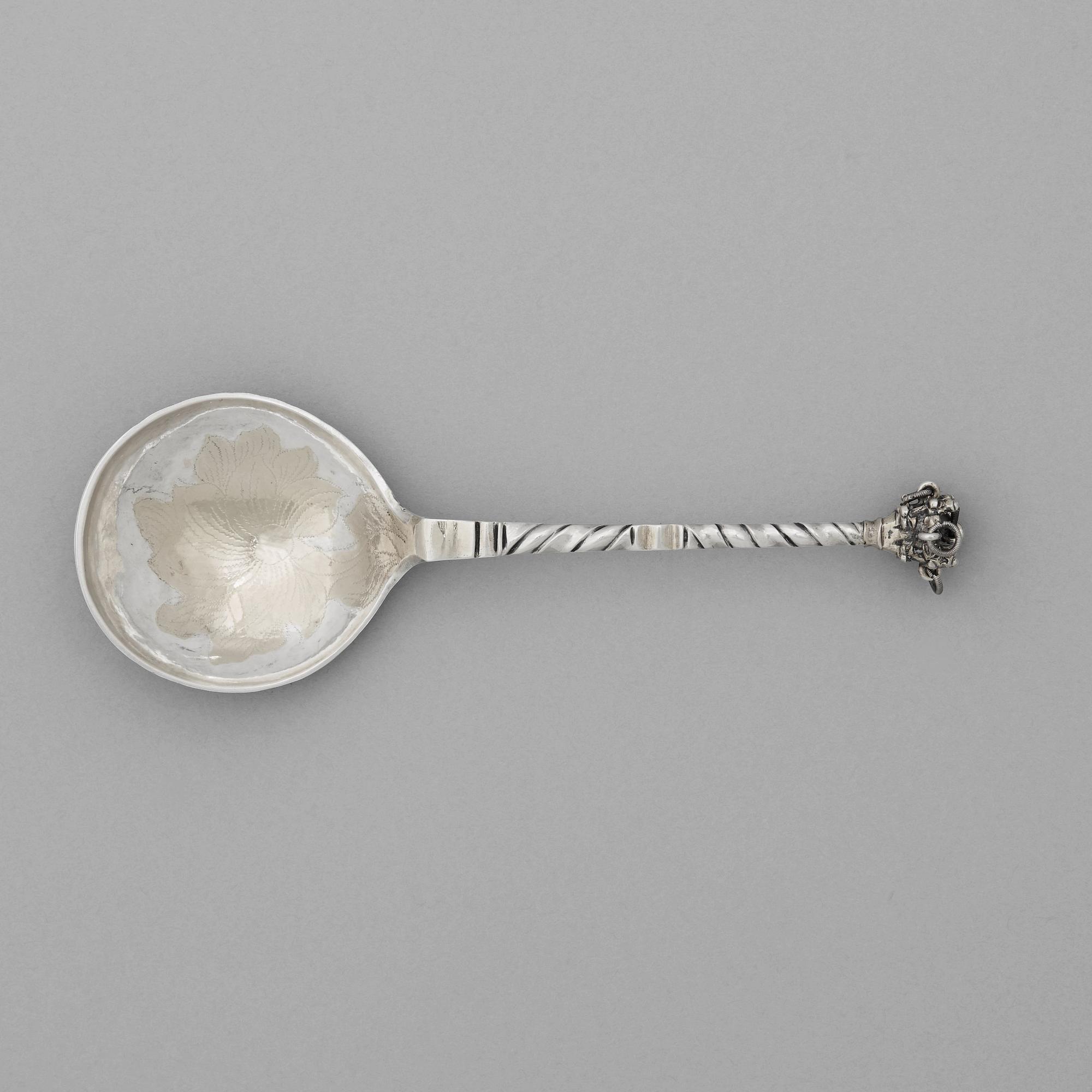 A Swedish 18th century parcel-gilt spoon, Christoffer Bauman, Hudiksvall 1788.