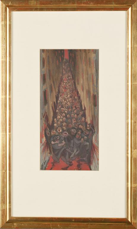 IVAR AROSENIUS, gouache, monogramsignerad och daterad -04.