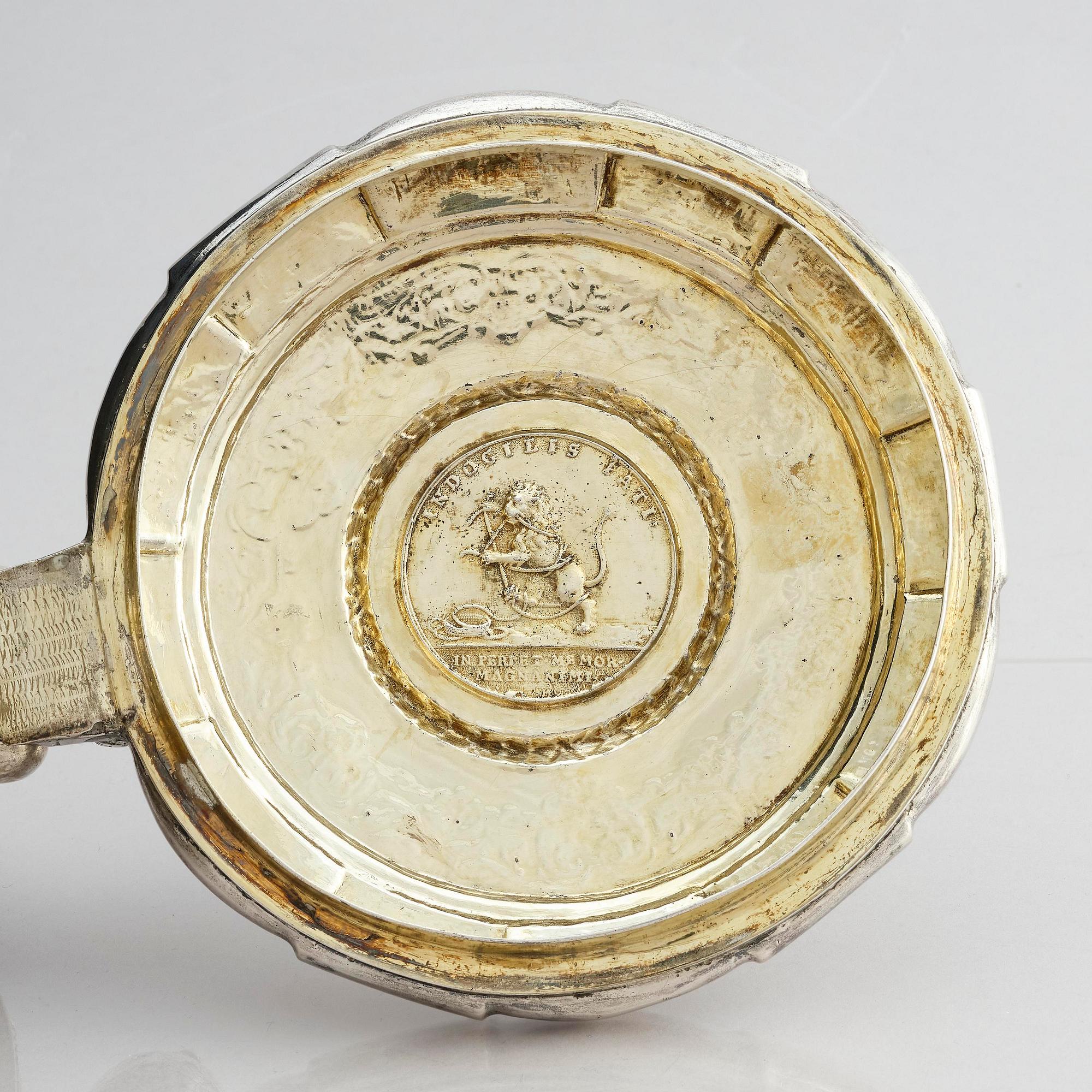 A Swedish 18th century parcel-gilt silver tankard, mark of Thomas Beckman the younger (active 1727-1765), Örebro.