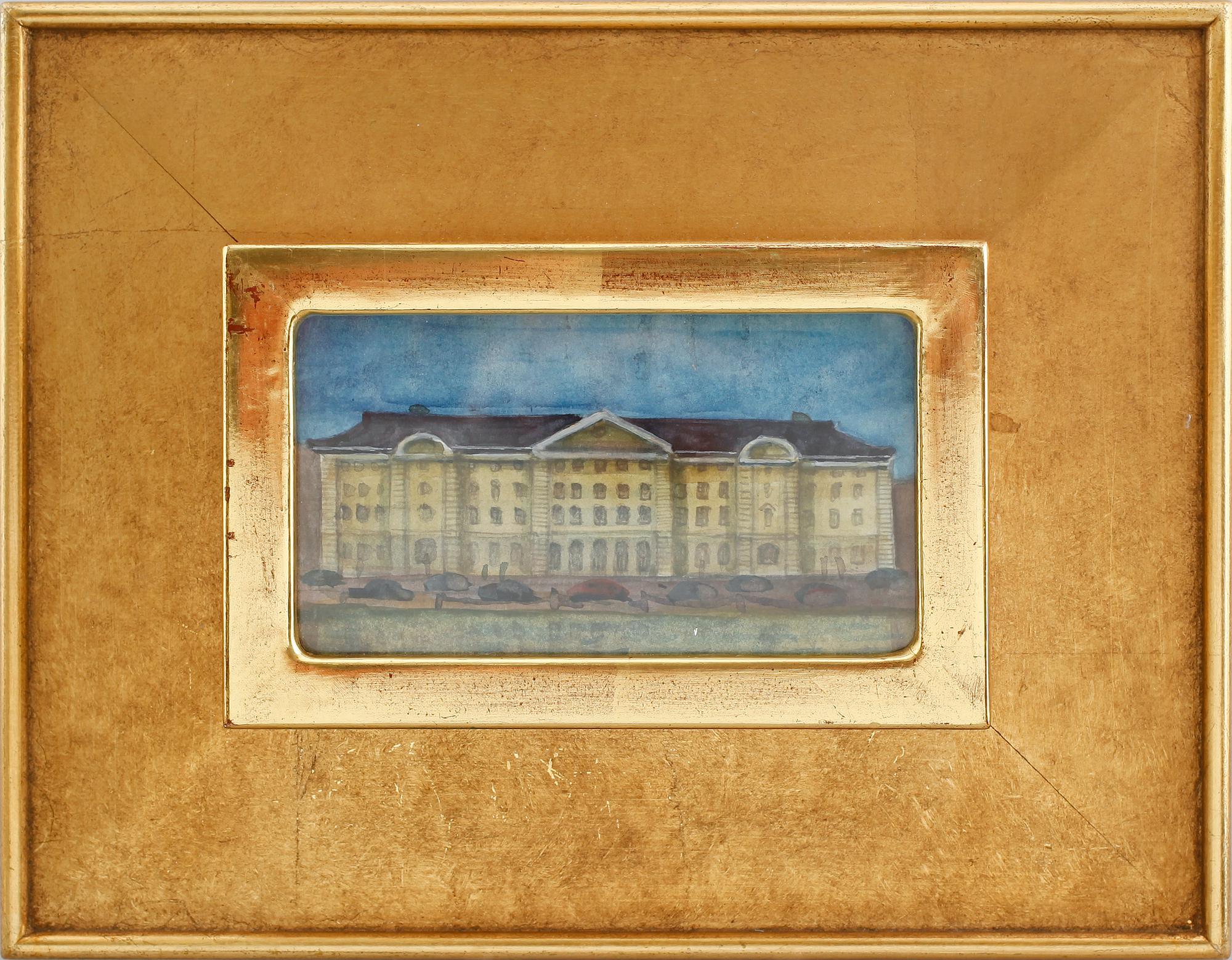 OKÄND KONSTNÄR, 4 st, akvarell och olja på duk, 1900-tal.