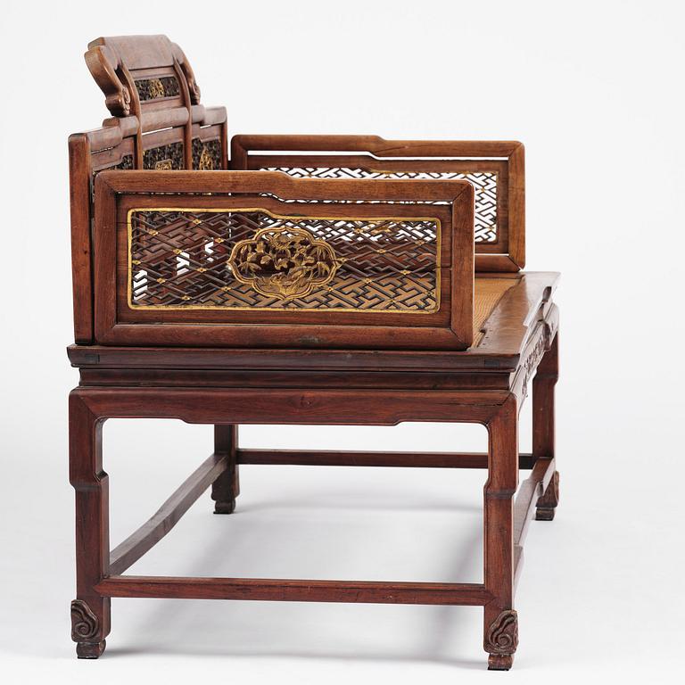 Dagbädd, hardwood. Qingdynastin, 1800-tal.