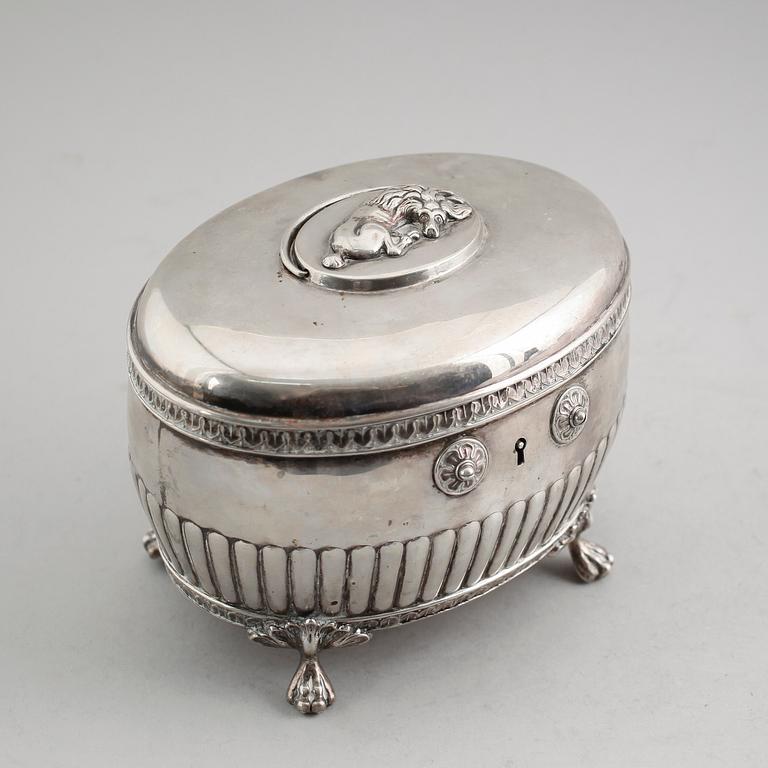 SOCKERSKRIN, silver, K Andersson, Stockholm 1918. Vikt ca 506 gram.