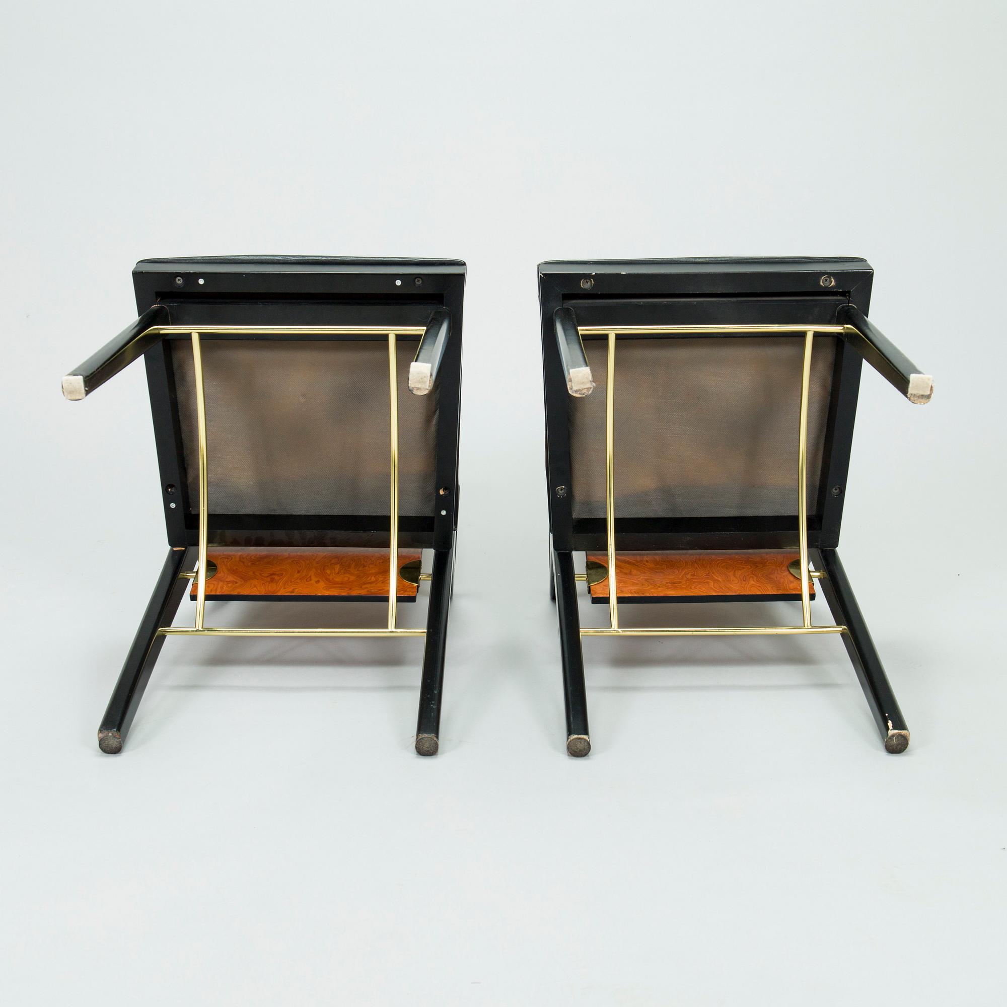 Pierre Cardin, A set of eight chairs marked Pierre Cardin, France. 1980s.