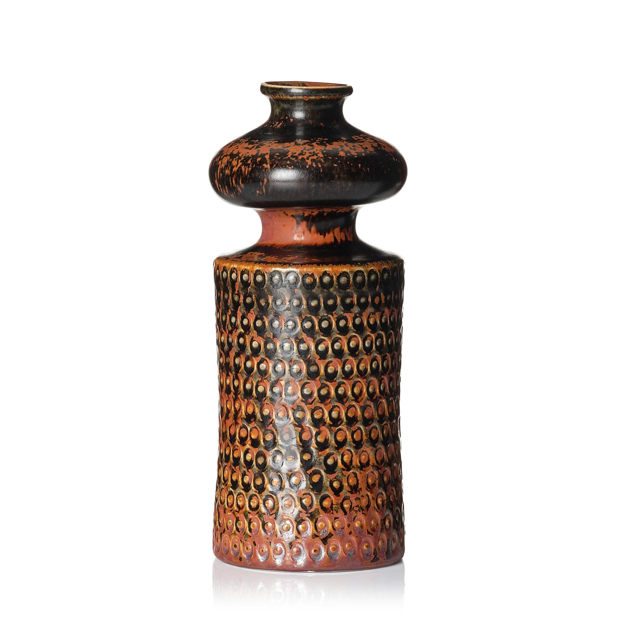 Stig Lindberg, a stoneware vase, Gustavsberg studio, Sweden 1966.