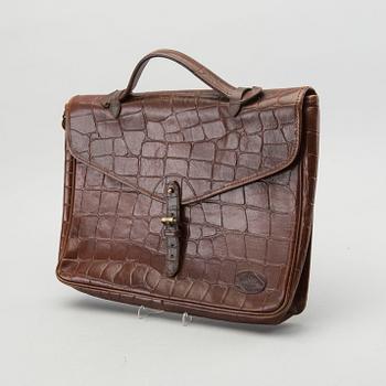 A Mulberry lethter briefcase and document case.
