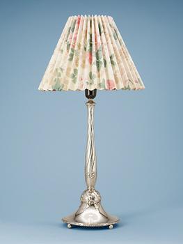 A K. Andersson silver table lampa, Stockholm 1930.