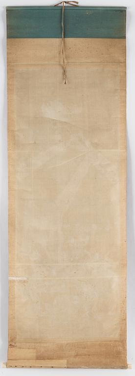 RULLMÅLNINGAR, sex stycken, tusch och färg på papper. Japan, Meiji (1868-1912).