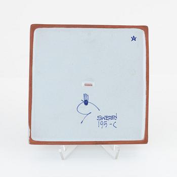 Stig Lindberg, a set of three 'Karneval' earthenware pieces by Stig Lindberg, Gustavsberg Studio, Sweden.