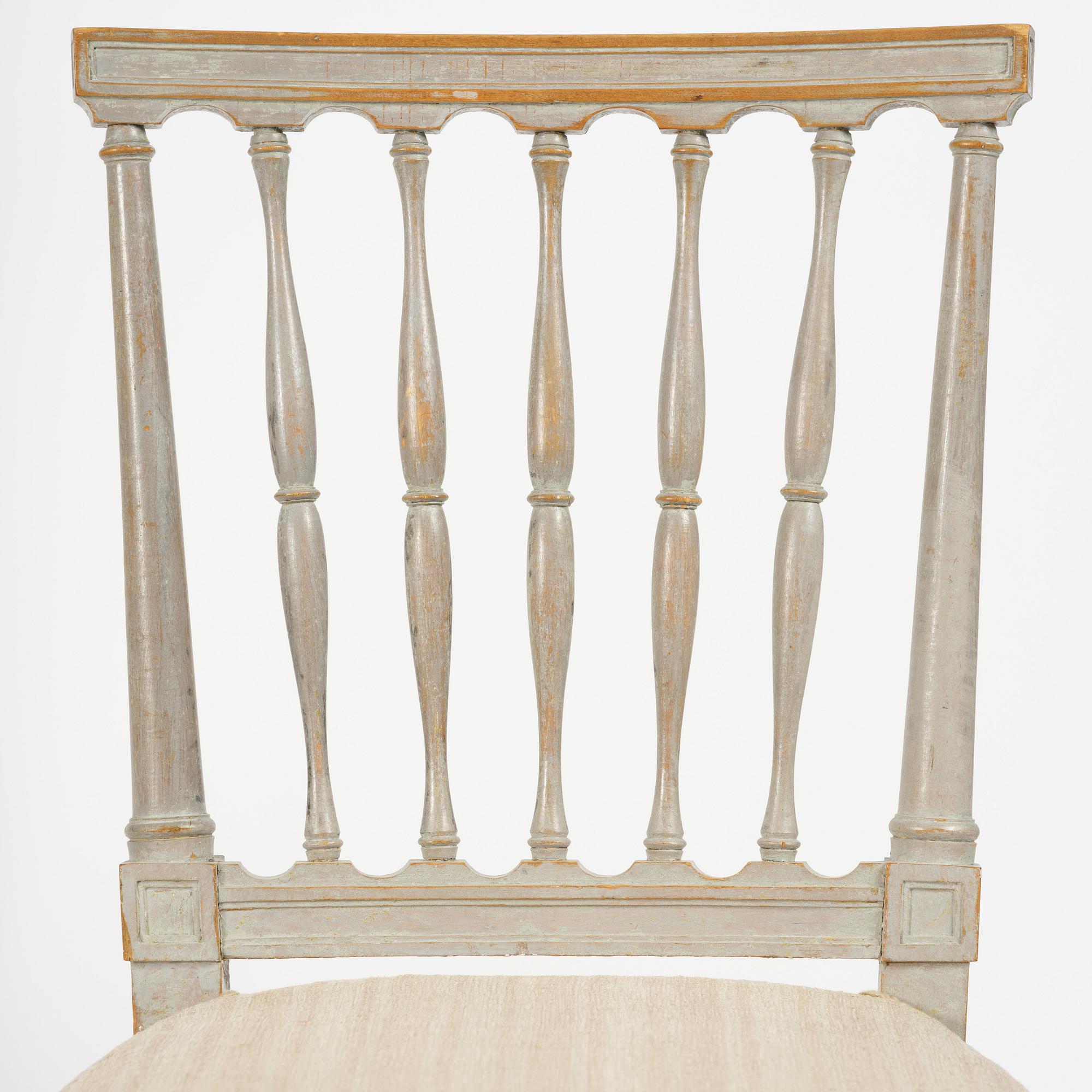 A pair of Gustavian chairs by C. J. Wadström (master in Stockholm 1788-1816).