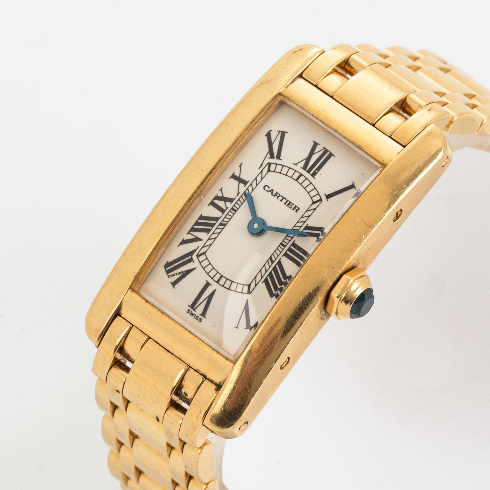 Cartier, Tank Américaine, wristwatch, 19 x 35 mm.