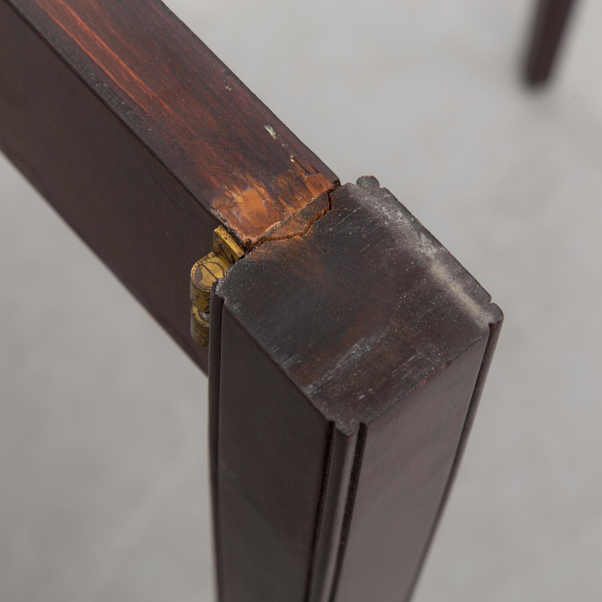 SIDE TABLE / FOLDING DINNER DEMI LUNE TABLE, mahogany, 20th century.