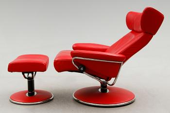 FÅTÖLJ OCH FOTPALL, Stressless Jazz, Ekornes, 1900-/2000-tal.