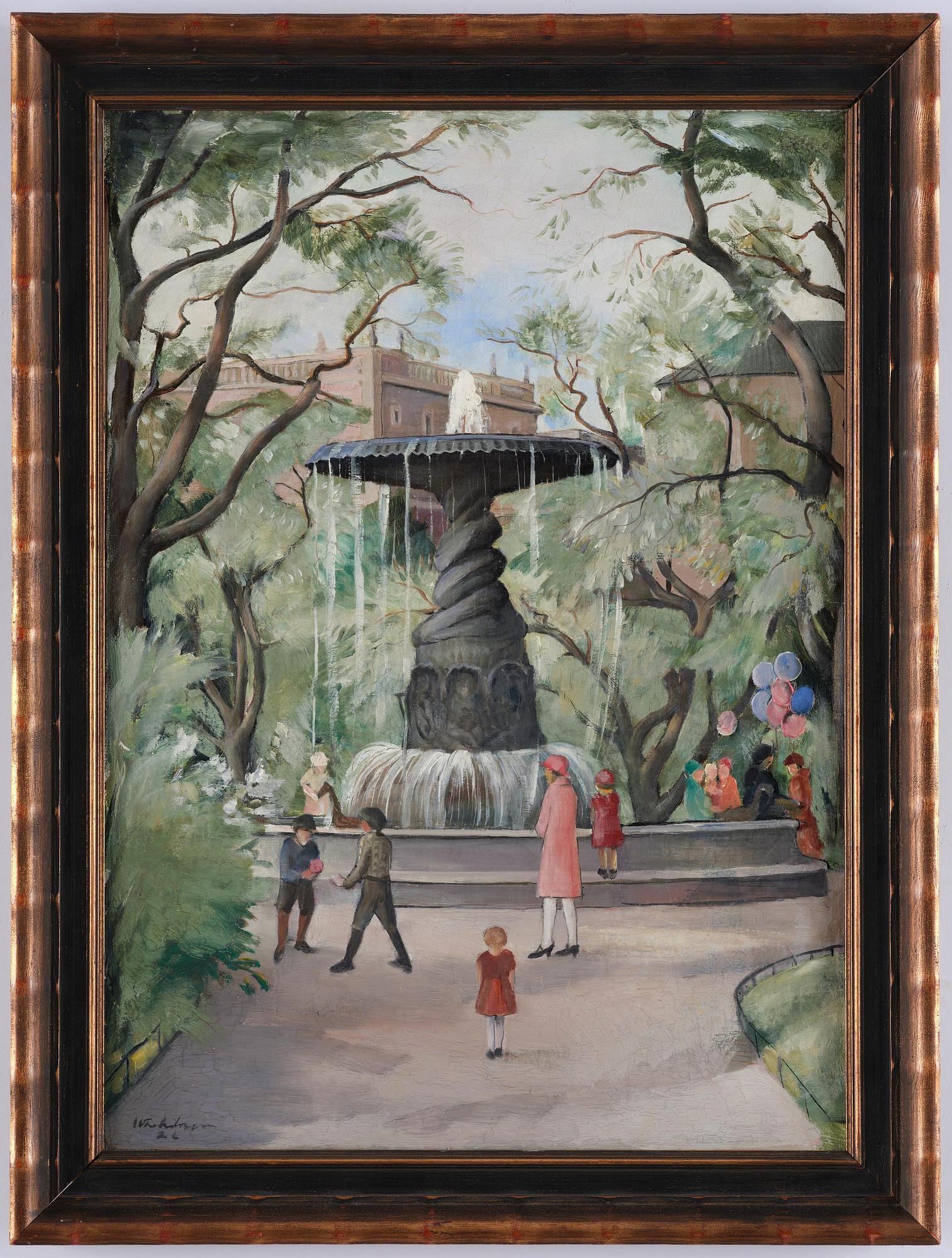 Carl Einar Fredriksson, Playing children in Kungsträdgården.