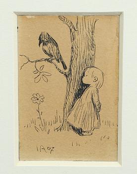 IVAR AROSENIUS, tuschteckning, monogramsignerad och daterad -07.