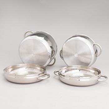 TIMO SARPANEVA, 7-piece stainless steel serving dishes for Opa Ltd.