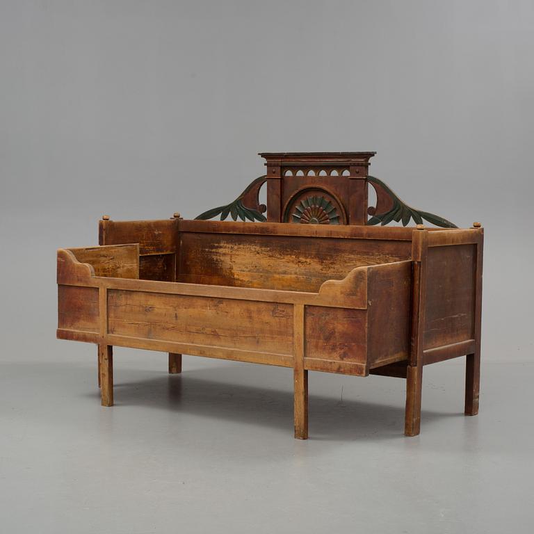 A folk art folding bed from Forsa in Hälsingland, Sweden, first half of the 19th century.