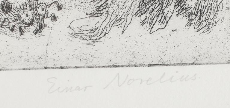 EINAR NORELIUS, 2 st, etsningar, signerade.