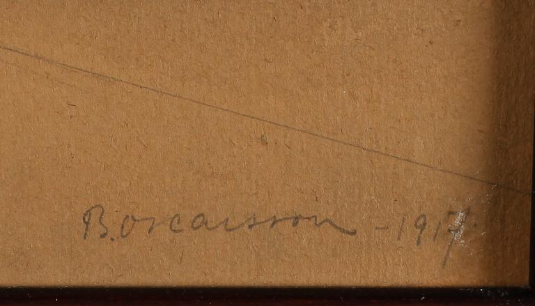 BERNHARD OSCARSSON, blandteknik, signerad och daterad 1917.