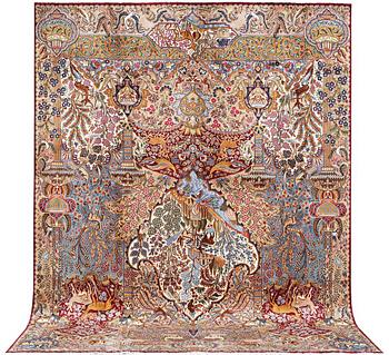 A carpet, Kashmar, c. 402 x 300 cm.